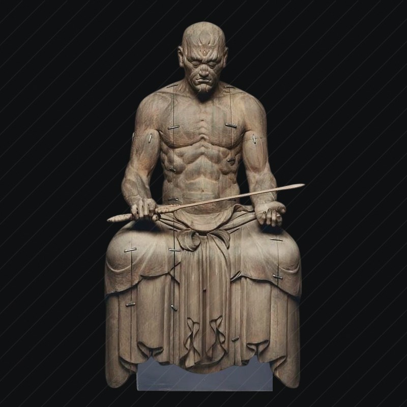 Meditative Sith Wood Statue preview